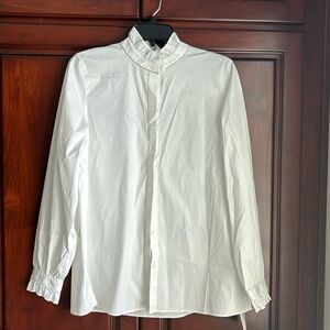 Lafayette 148 NY Ultra-feminine White Blouse